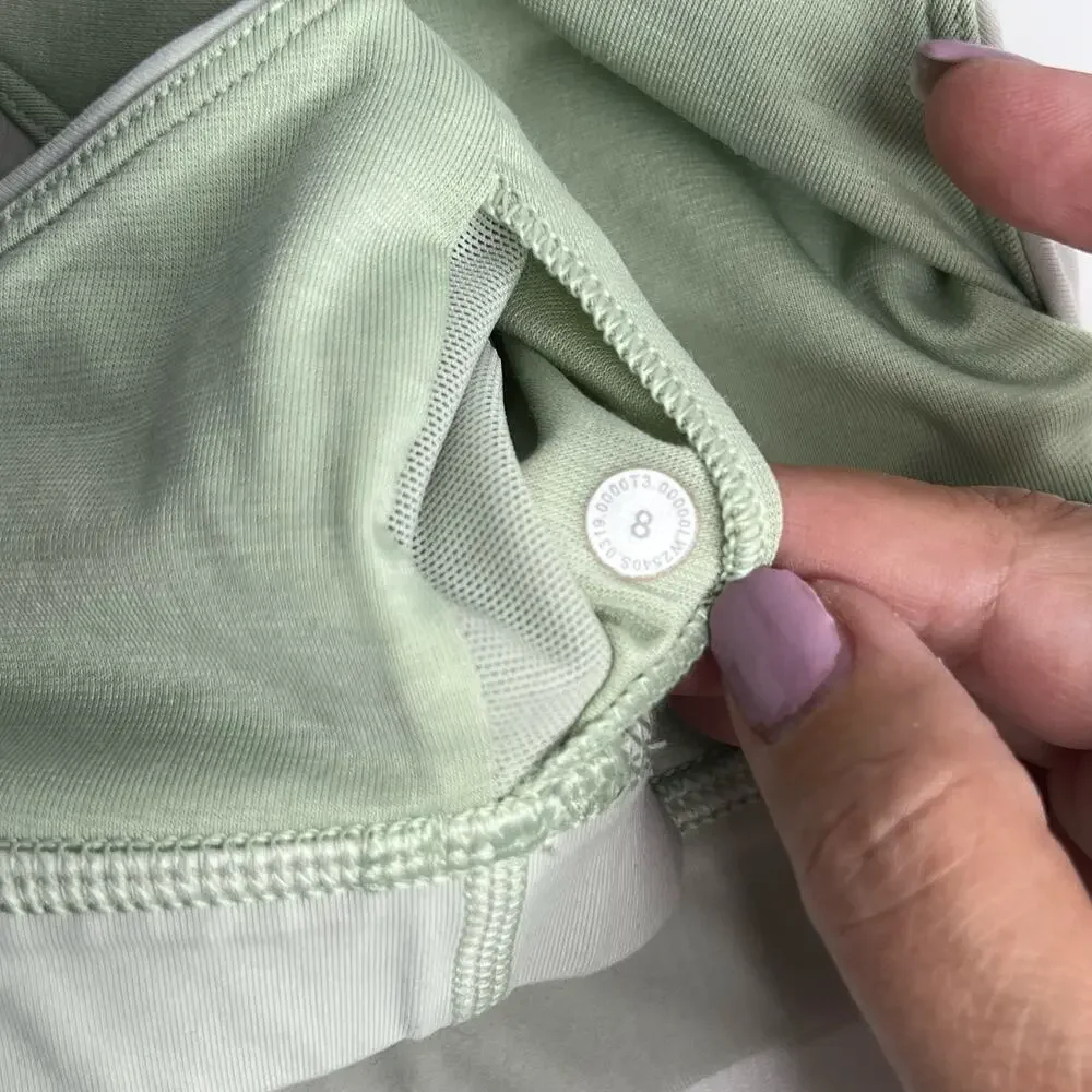 Lululemon Yoga Running Springtime Green Sports Energy Bra Size 8